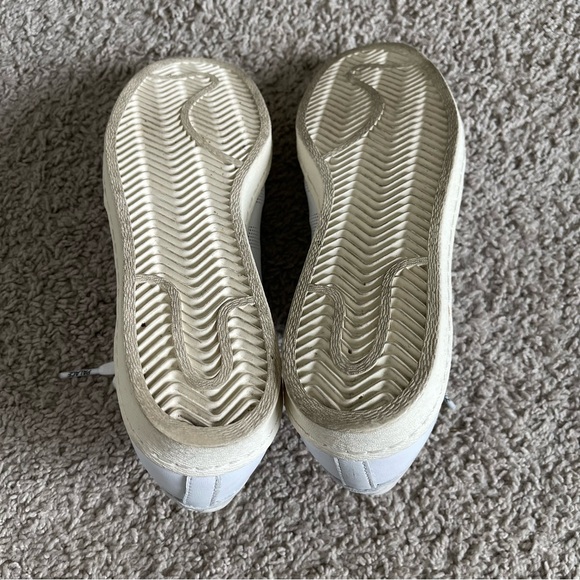 Adidas x PALACE Triple White Superstar Lace Up Sneaker